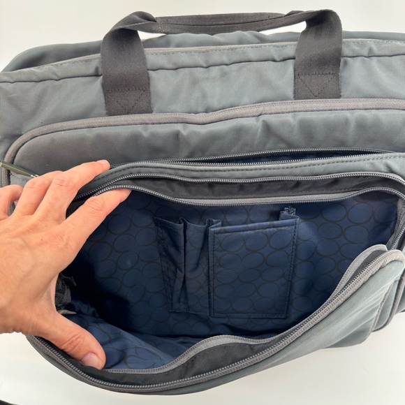 Paul Smith 3Way Briefcase Backpack Men’s Business Bag Khaki Nylon Leather - Picture 4 of 8